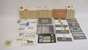 Collection of first day covers, stamps and postcards