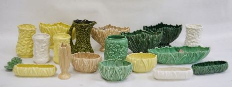 Large collection of Sylvac flower vases and dishes, mid 20th century and later. impressed marks,