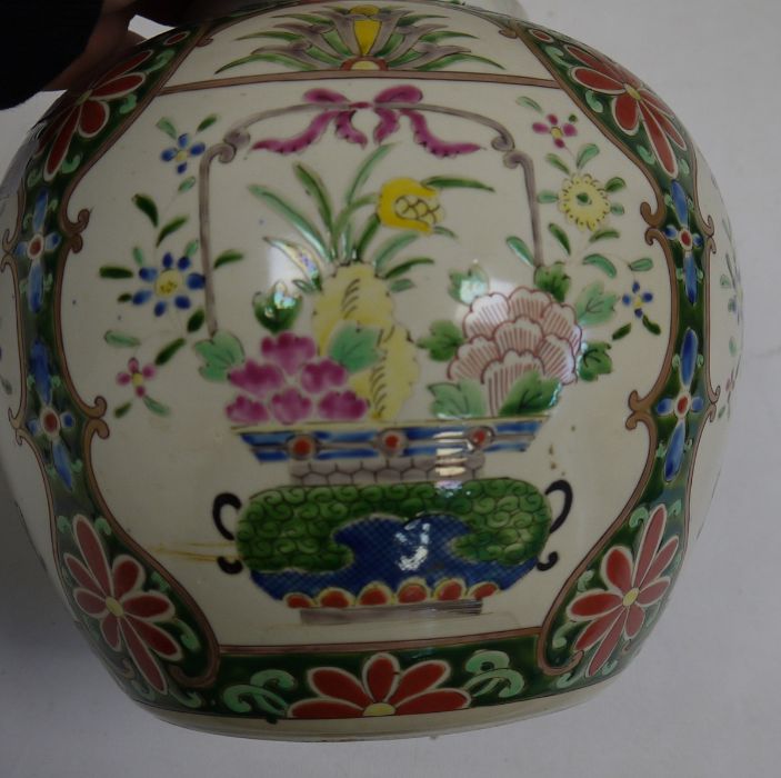 Collection of Chinese ceramics, late 19th century and later, including a pair of ginger jars and - Image 6 of 12