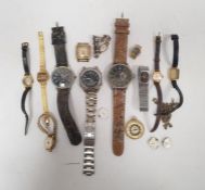 Lady's Limit wristwatch, yellow coloured metal (possibly gold plated) and other vintage watches