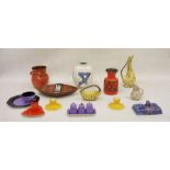 Collection of English and continental Art Deco-style pottery and porcelain, various printed marks,