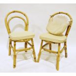 Pair of bamboo conservatory-type dining chairs (2)