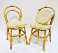 Pair of bamboo conservatory-type dining chairs (2)