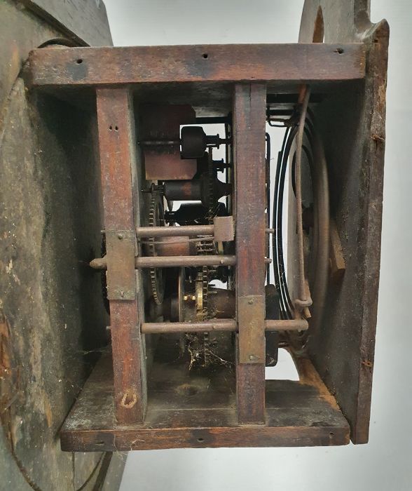 19th century wall clock marked 'Birkle Bro of Ipswich', with Roman numerals, rosewood and brass - Image 2 of 3