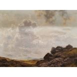 19th century English school Oil on board Landscape, unsigned, 16cm x 21.5cm