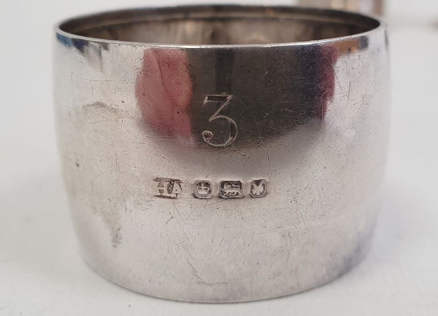 Sterling silver child's cup, monogram engraved and footed, 2ozt approx. and three various silver - Image 2 of 5