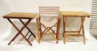 Two folding tables and a folding chair (3)