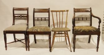 Ercol stickback chair and three further chairs (4)  Condition Report Ercol Stick back- Heavy surface