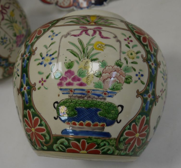 Collection of Chinese ceramics, late 19th century and later, including a pair of ginger jars and - Image 5 of 12