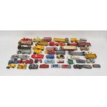 Vintage diecast cars, all playworn to include Matchbox series Kingsize No.5 Foden truck, Corgi