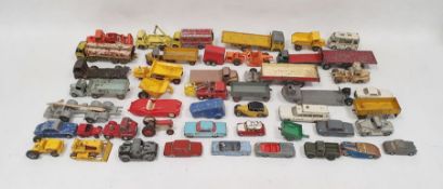 Vintage diecast cars, all playworn to include Matchbox series Kingsize No.5 Foden truck, Corgi