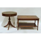 Drum-top table and a two-tier coffee table (2)