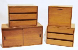 Mid-century modern teak cabinet (possibly from Ladderax system or similar), with assorted drawers
