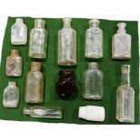 Quantity of mainly vintage glass bottles and ink bottles