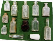 Quantity of mainly vintage glass bottles and ink bottles