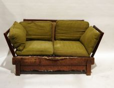 20th century Parker Knoll settee  Condition Report Some fraying to fabric lining under front of