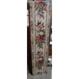 20th century four-fold screen with foliate fabric panel upholstery Condition ReportThe height is