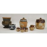 Collection of Doulton Lambeth stoneware, late 19th/early 20th century, impressed marks, comprising