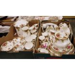 Royal Albert 'Old Country Roses' pattern part dinner and tea service and other wares, 20th