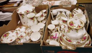 Royal Albert 'Old Country Roses' pattern part dinner and tea service and other wares, 20th