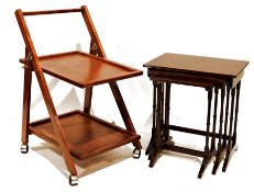 Modern nest of three tables and a tea trolley (2)