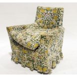 Early 20th century child's armchair in foliate patterned upholstery