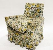 Early 20th century child's armchair in foliate patterned upholstery