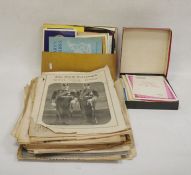 Collection of theatre programmes and a collection of old Daily Telegraph newspapers relating to
