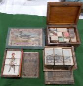 Vintage games to include The Royal Game of Goose, Nouvelles Metamorphoses cards, vintage German