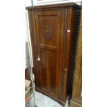 20th century oak single door wardrobe, on bracket feet  Approx. Dimensions W 80cm x H 180cm x D 43.