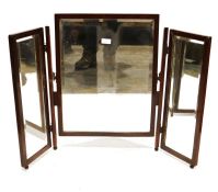 20th century two-fold dressing table mirror
