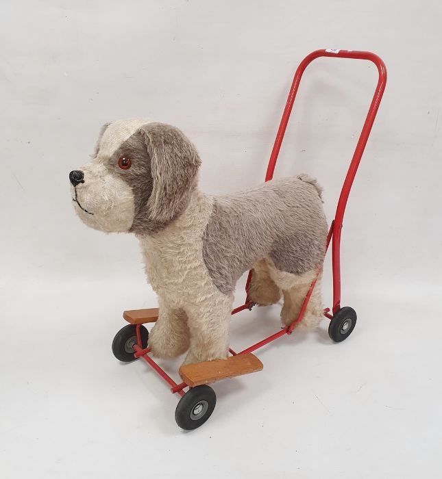 Child's push along vintage dog toy