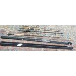 Three fishing rods to include a Silstar WR3751-270 and a Ganspin Rod (3)