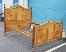 20th century walnut double bed frame Condition ReportSome surface scratches and scuffs, crazing or