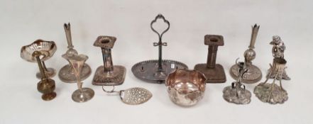 Electroplated wares to include candlesticks, etc (1 box)