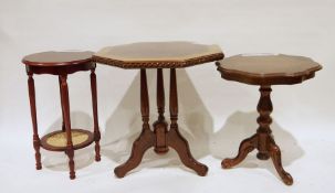 Three assorted modern tables (3)