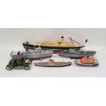 Assorted model ships and boats (1 box)