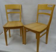 Modern beech rectangular table and four chairs (5)