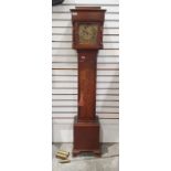 Possibly 19th century mahogany longcase of diminutive proportions, the brass dial marked 'Turner',