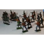Possibly continental, painted model soldiers