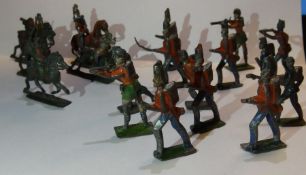 Possibly continental, painted model soldiers