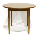 Modern circular breakfast table on four square-section supports, 90cm diameter