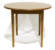 Modern circular breakfast table on four square-section supports, 90cm diameter