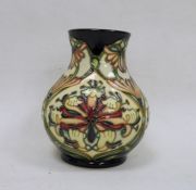 Moorcroft pottery vase, stamped and dated 2004 to base