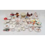 Corona Shell Hey Diddle Diddle tea set and vintage german childs tea set, Irene Smith Hey Diddle