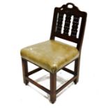 19th century mahogany side chair with upholstered seat