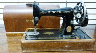 Singer sewing machine with case