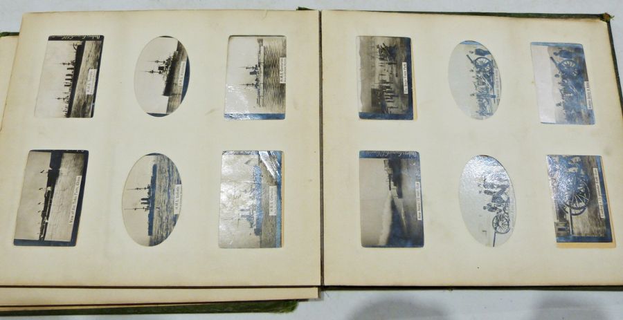 Ogdens album and contents of black and white cigarette cards, of military figures, scenes from the - Image 2 of 4