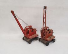 Two Tri-Ang Jones KL44 tinplate cranes (2)