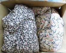 Two boxes of assorted duvets